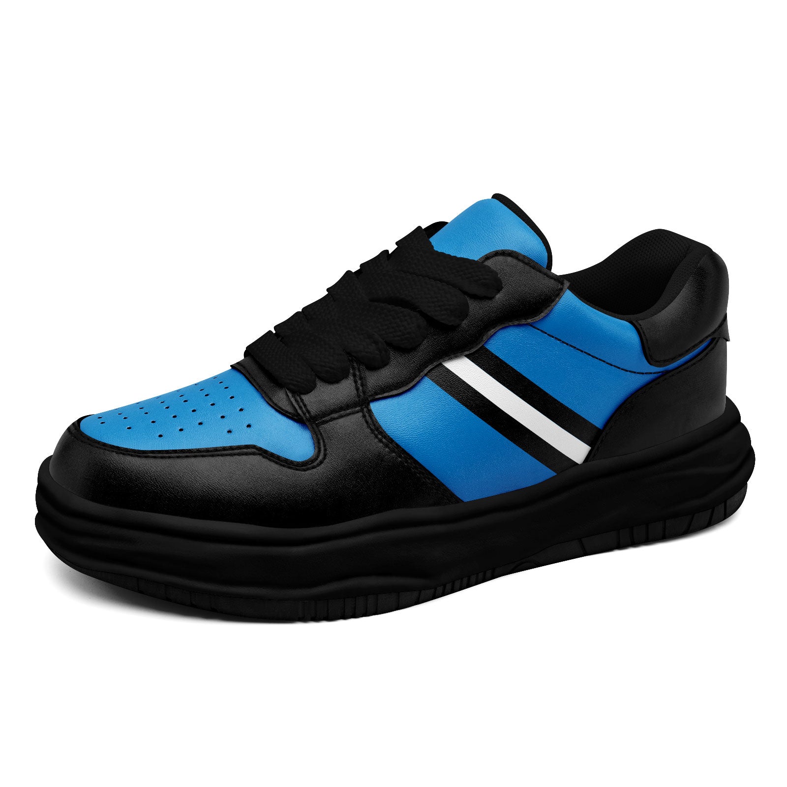 Custom Blue Black Carolina Shoes Personalized Sneaker FN032-D020389-5