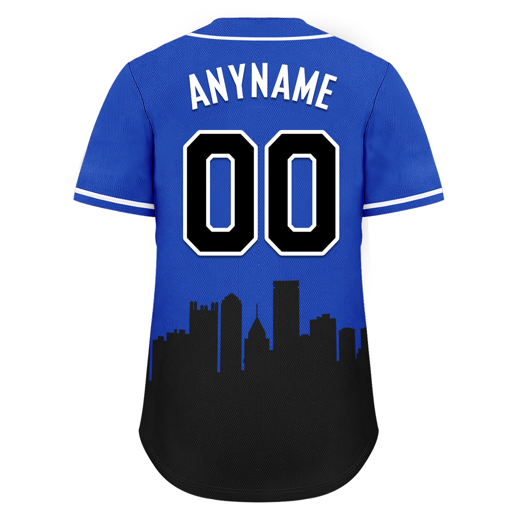 Custom Blue Black City Edition Personalized Authentic Baseball Jersey BSBJ01-D017138