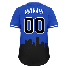 Custom Blue Black City Edition Personalized Authentic Baseball Jersey BSBJ01-D017138