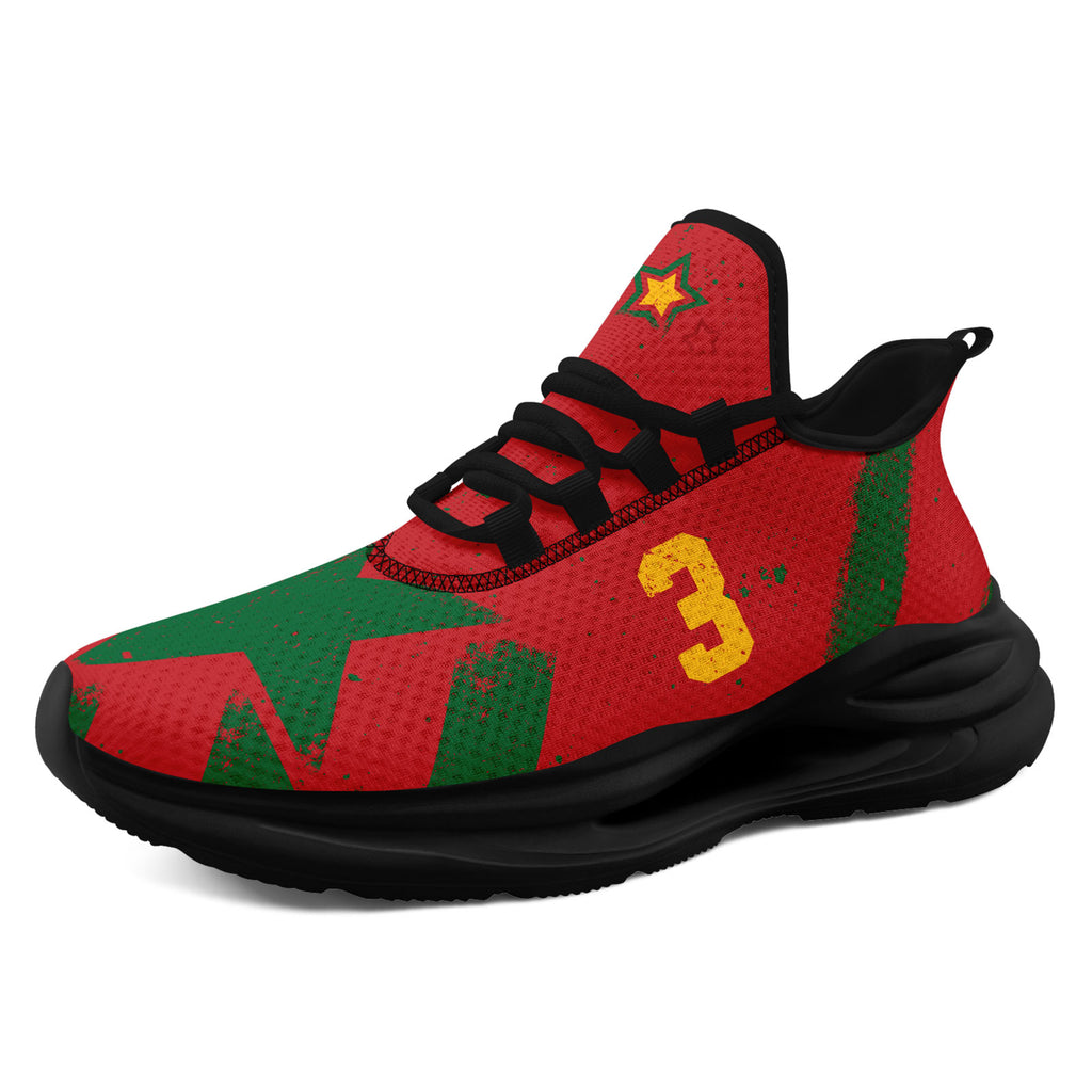 Custom Morocco 2026 World Cup Sneakers DIY Country Flag Running Shoes Lightweight Sport Shoes Gift for Football Fans Personalized Team Name and Logo FN079-F009119-5