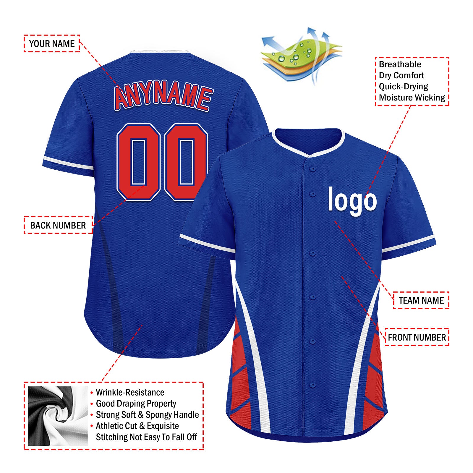 Custom Illinois Personalized Authentic Baseball Jersey BSBJ01-E06042-6Q