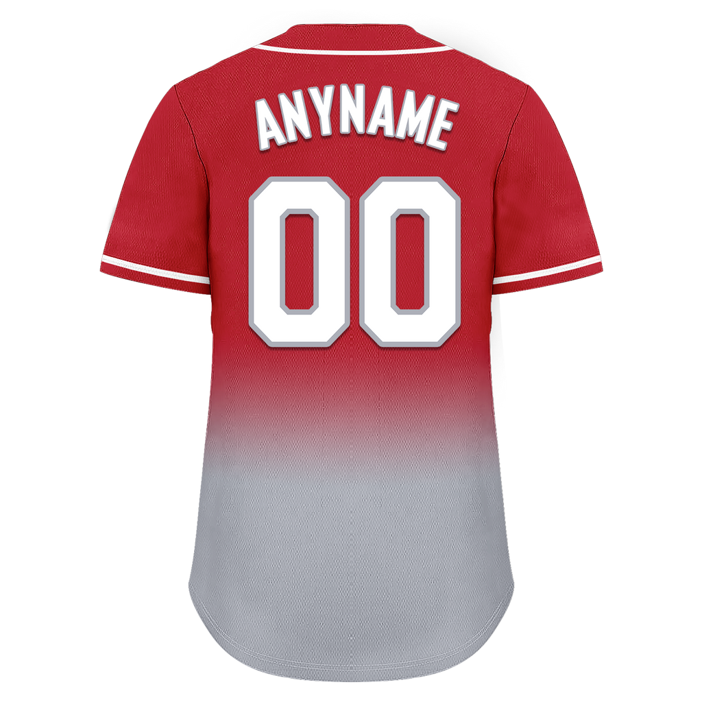 Custom Red Grey Fade Fashion Personalized Authentic Baseball Jersey BSBJ01-D0a70bb