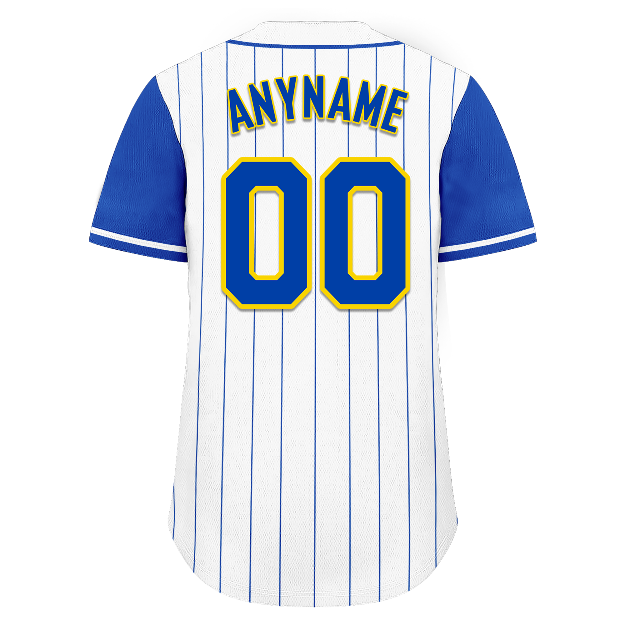 Custom White Blue Stripe Fashion Personalized Authentic Baseball Jersey BSBJ01-D017242