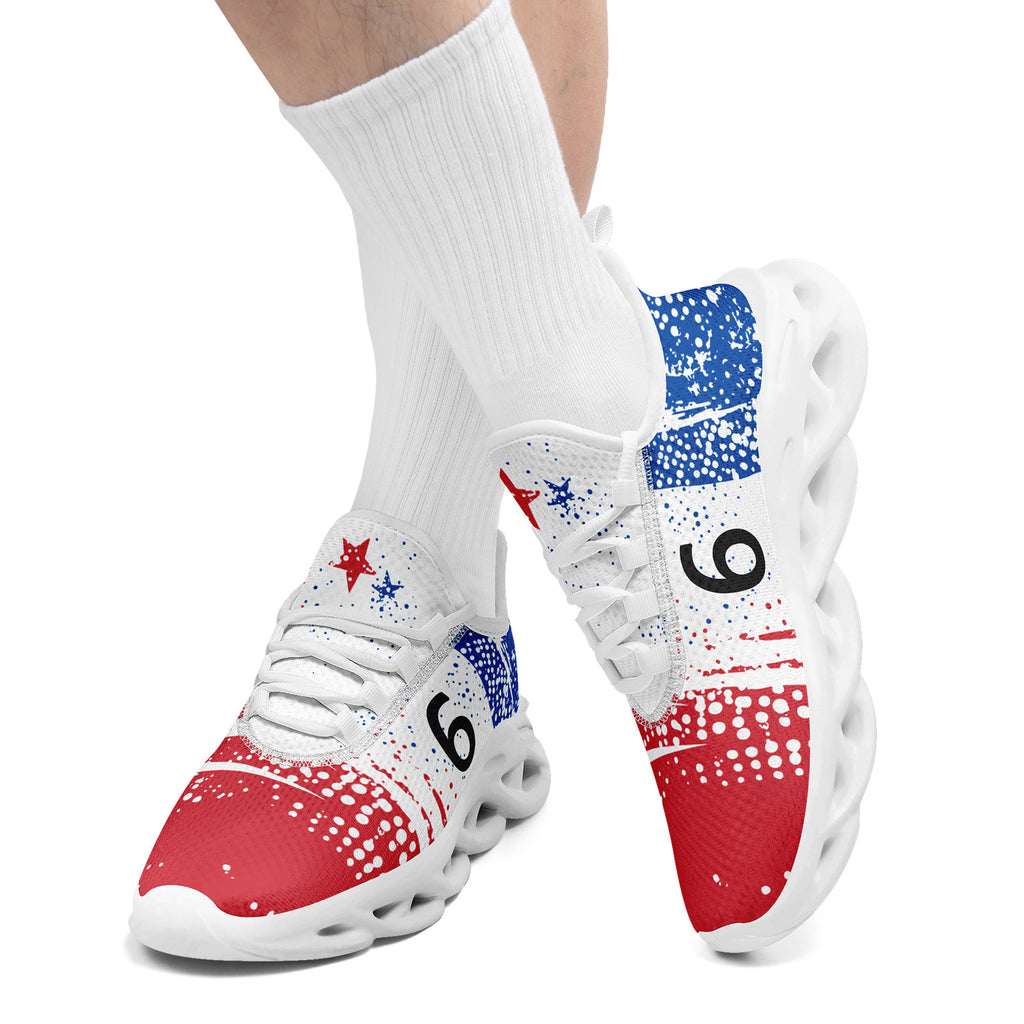 Custom South Korea 2026 World Cup Sneakers DIY Country Flag Running Shoes Lightweight Sport Shoes Gift for Football Fans Personalized Team Name and Logo FN003-F009114-7