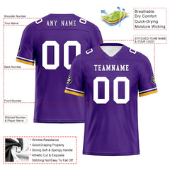 Custom Purple Yellow Minnesota Football Jersey and Firesoul Sports Shoes Combo Offer Personalized Combo ZH-D020273-17