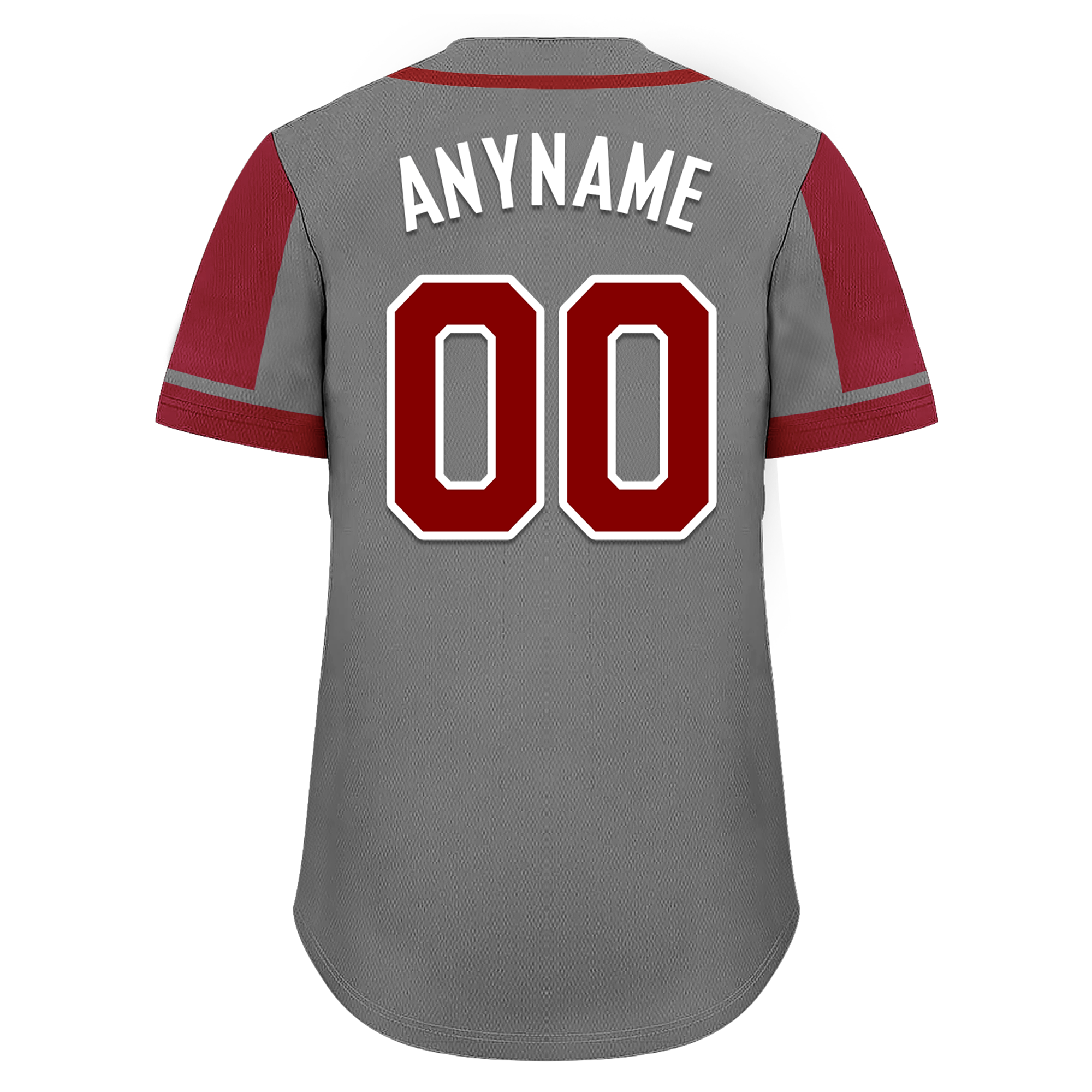Custom Gray Red Raglan Sleeves Personalized Authentic Baseball Jersey BSBJ01-D017177