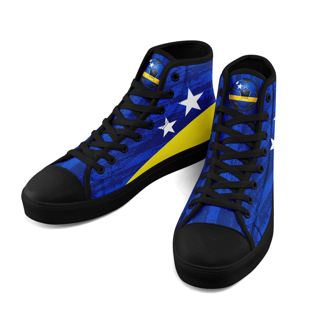Custom Curaçao 2026 World Cup Sneakers DIY Country Flag Running Shoes Lightweight Sport Shoes Gift for Football Fans Personalized Team Name and Logo FN024-F009098-2