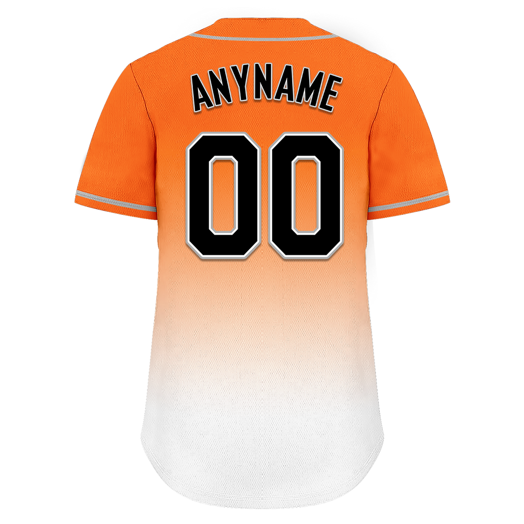 Custom Orange White Fade Fashion Personalized Authentic Baseball Jersey BSBJ01-D0a70dd
