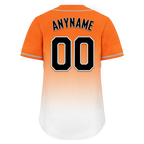 Custom Orange White Fade Fashion Personalized Authentic Baseball Jersey BSBJ01-D0a70dd