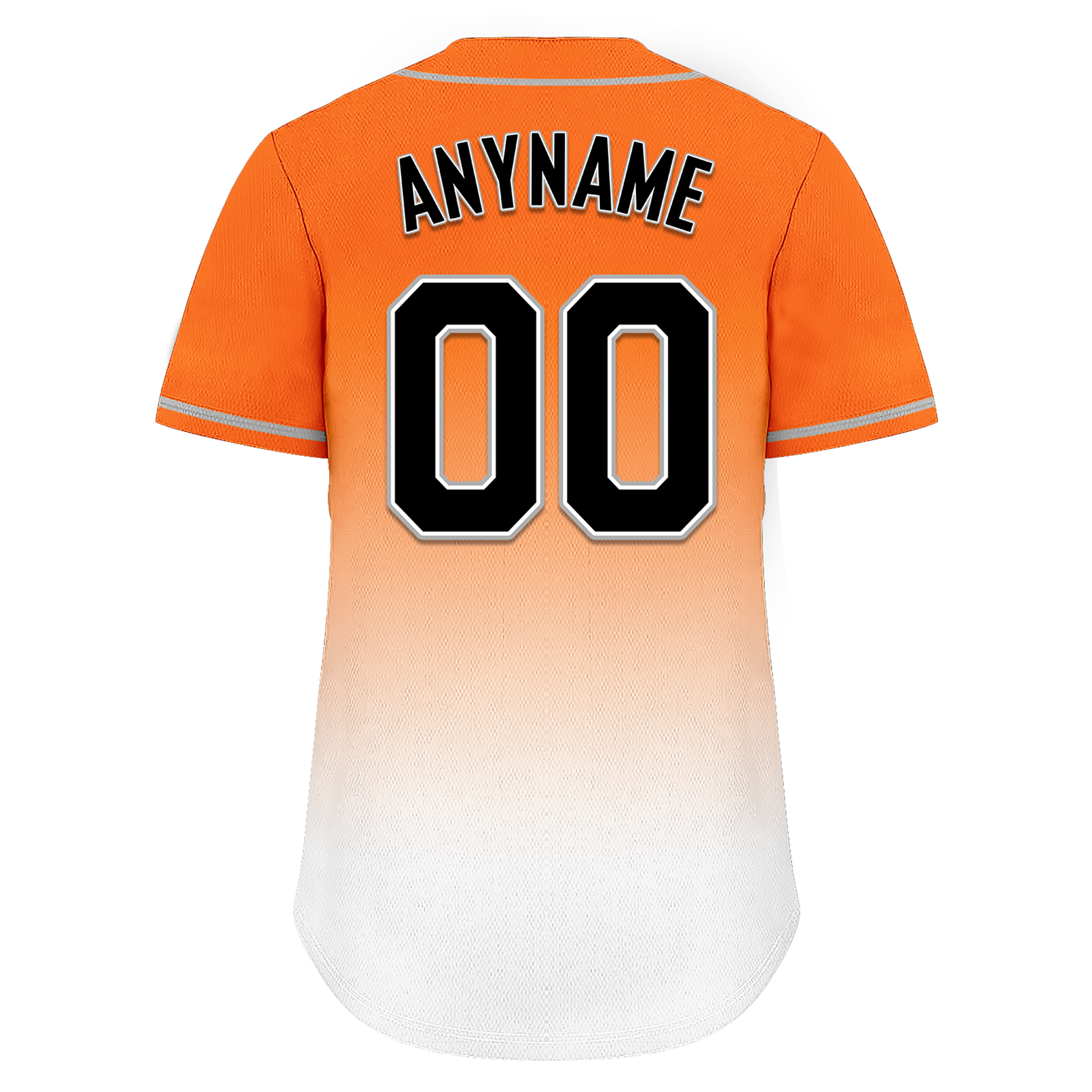 Custom Orange White Fade Fashion Personalized Authentic Baseball Jersey BSBJ01-D0a70dd
