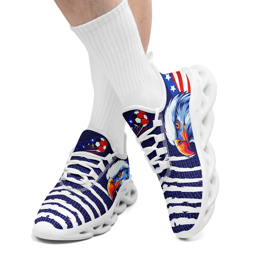 Custom United States 2026 World Cup Sneakers DIY Country Flag Running Shoes Lightweight Sport Shoes Gift for Football Fans Personalized Team Name and Logo FN003-F018032-1
