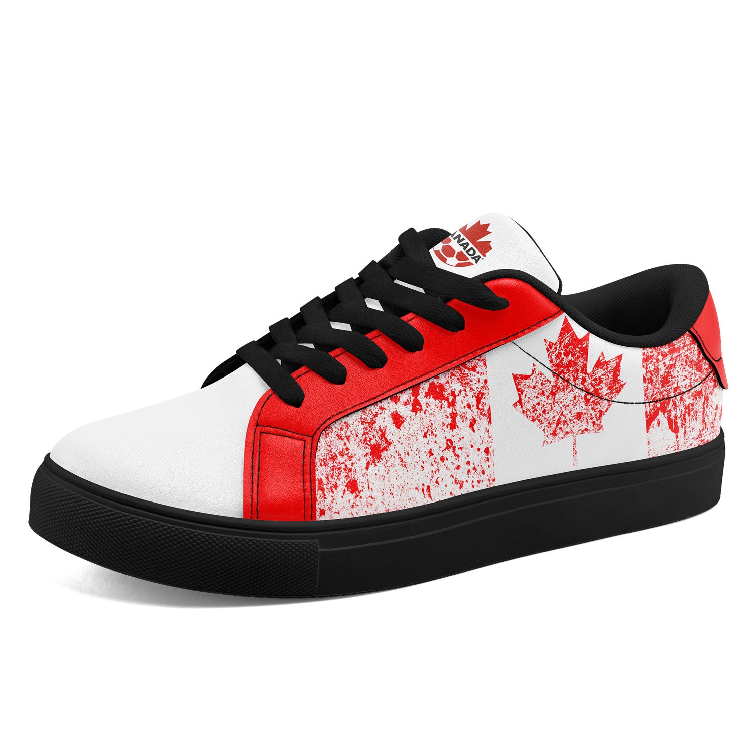 Custom Canada 2026 World Cup Sneakers DIY Country Flag Running Shoes Lightweight Sport Shoes Gift for Football Fans Personalized Team Name and Logo FN023-F020031-1