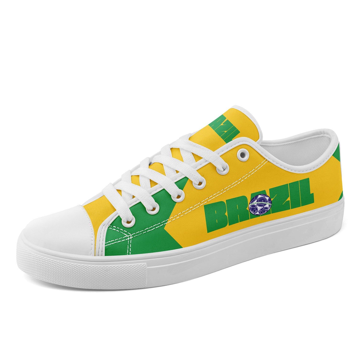Custom 2026 World Cup Brazil Sneakers DIY Country Flag Running Shoes Lightweight Sport Shoes Gift for Football Fans Personalized Team Name and Logo FN027-F027054-2