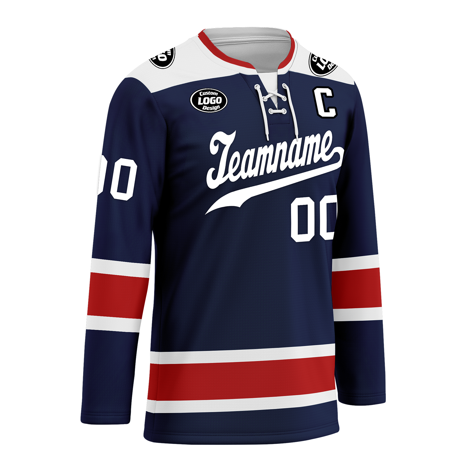 Custom Blue Red Personalized Hockey Jersey HCKJ01-D0a70f0