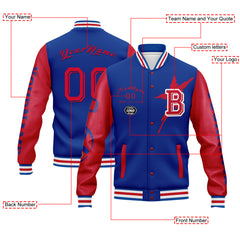 Custom Blue Red Buffalo Jacket and Sports Shoes Combo Offer Personalized Combo ZH-D020294-4