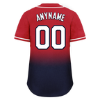 Custom Red Blue Fade Fashion Personalized Authentic Baseball Jersey BSBJ01-D0a70bc