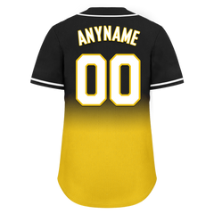 Custom Black Yellow Fade Fashion Personalized Authentic Baseball Jersey BSBJ01-D0a70cc