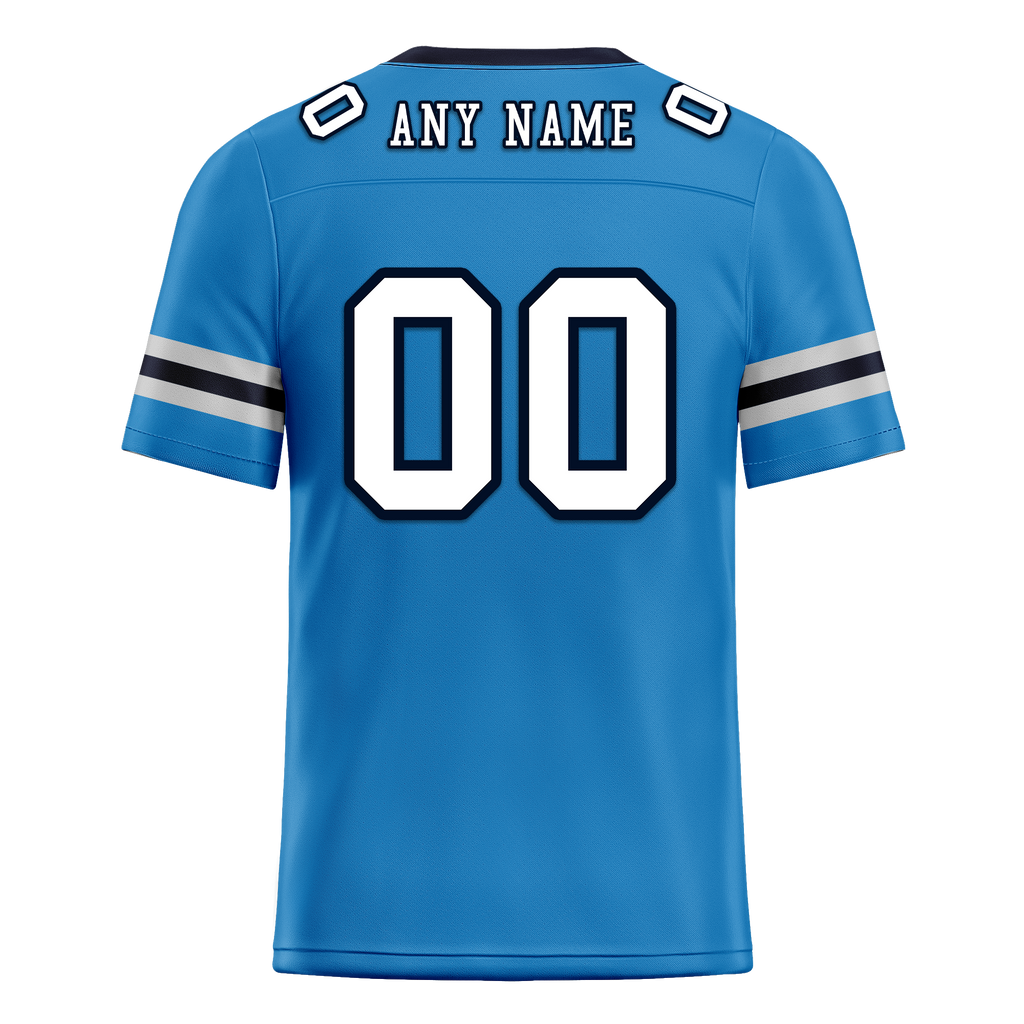 Custom Blue White Classic Style Personalized Authentic Football Jersey FBJ02-bd0a700c