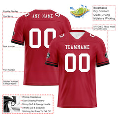 Custom Red Black Tampa Bay Football Jersey and Firesoul Sports Shoes Combo Offer Personalized Combo ZH-D020273-29