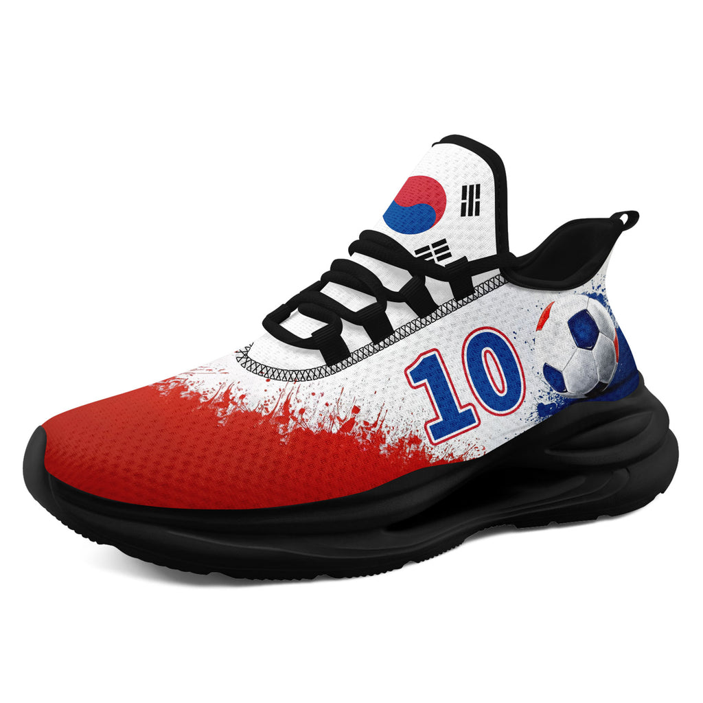 Custom South Korea 2026 World Cup Sneakers DIY Country Flag Running Shoes Lightweight Sport Shoes Gift for Football Fans Personalized Team Name and Logo FN079-F009056-3