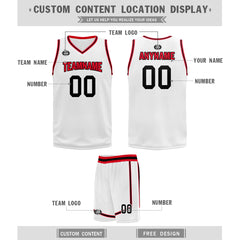 Custom Red White Black City Edition Personalized Sports Uniform Authentic Basketball Jersey BBJ01-D06101-11