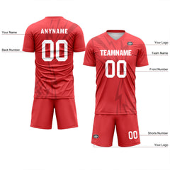 Custom Red Soccer Sets Jersey Personalized SCJ101-D28014