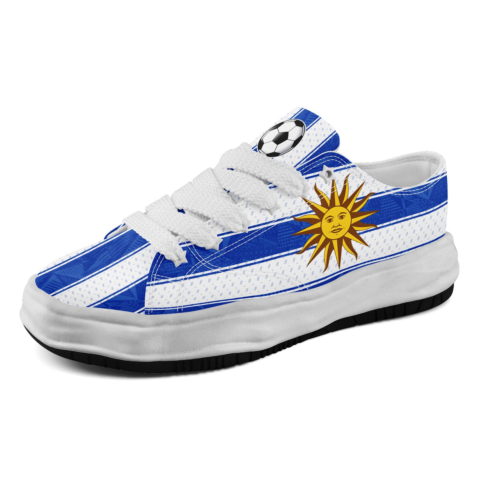 Custom Uruguay 2026 World Cup Sneakers DIY Country Flag Running Shoes Lightweight Sport Shoes Gift for Football Fans Personalized Team Name and Logo FN038-F009112-3