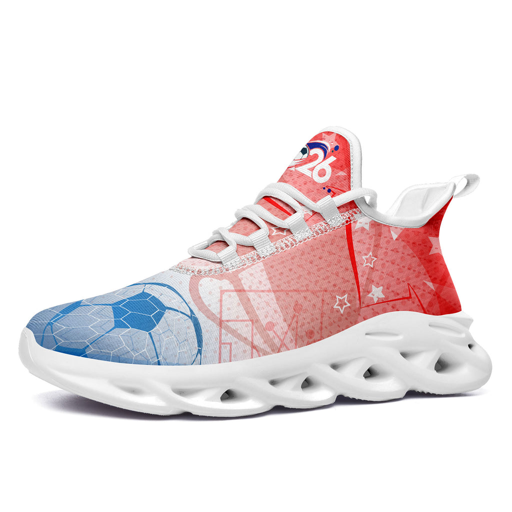 Custom France 2026 World Cup Sneakers DIY Country Flag Running Shoes Lightweight Sport Shoes Gift for Football Fans Personalized Team Name and Logo FN003-F025037-4
