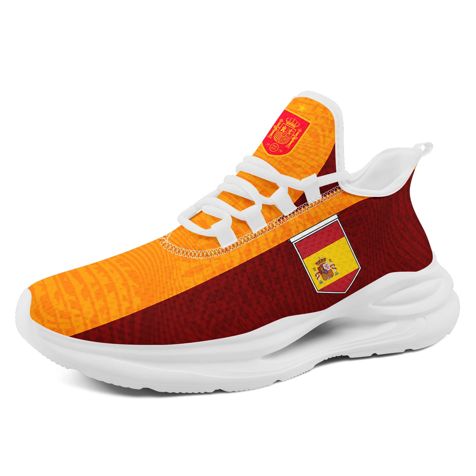 Custom Spain 2026 World Cup Sneakers DIY Country Flag Running Shoes Lightweight Sport Shoes Gift for Football Fans Personalized Team Name and Logo FN079-F020028-3