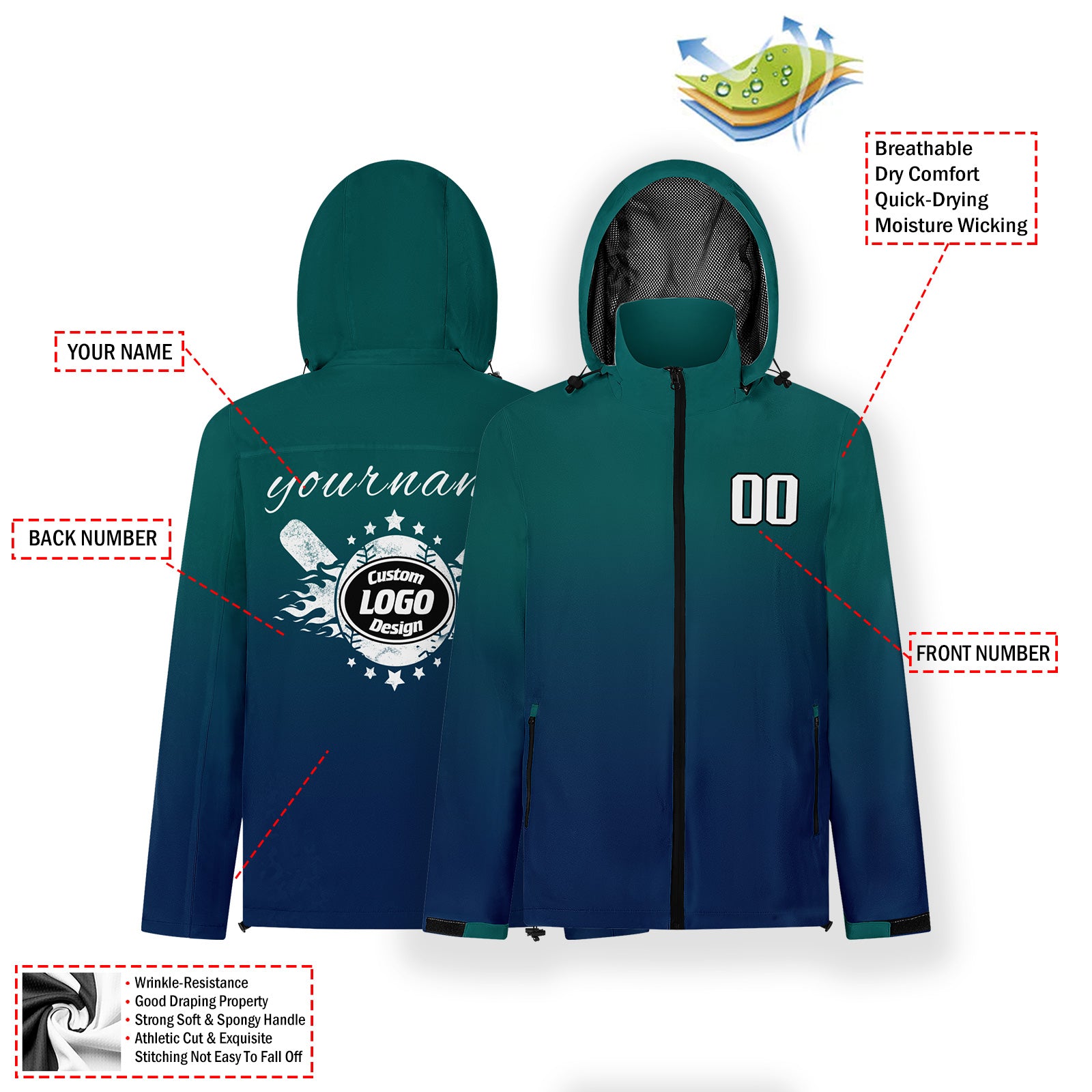 Custom Outerwear Personalized for Performance: Design Your Own. YW-23006-1-E025018-25