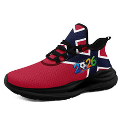 Custom 2026 World Cup Norway Sneakers DIY Country Flag Running Shoes Lightweight Sport Shoes Gift for Football Fans Personalized Team Name and Logo FN079-F027070-4