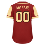 Custom Red Yellow Raglan Sleeves Personalized Authentic Baseball Jersey BSBJ01-D017195