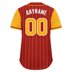 Custom Red Yellow Stripe Fashion Personalized Authentic Baseball Jersey BSBJ01-D017221
