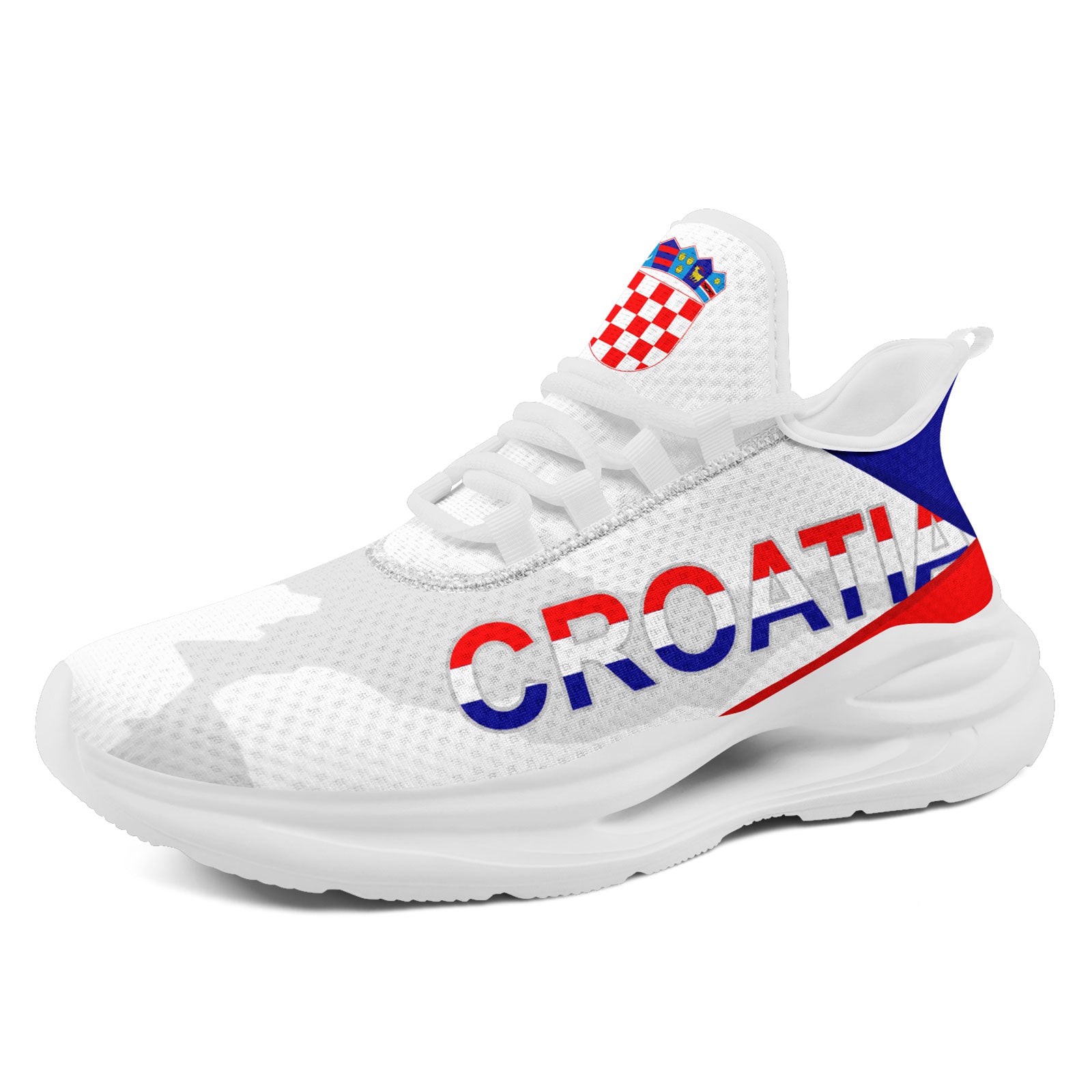 Custom Croatia 2026 World Cup Sneakers DIY Country Flag Running Shoes Lightweight Sport Shoes Gift for Football Fans Personalized Team Name and Logo FN079-F009105-1