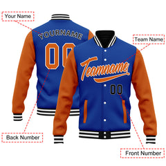 Custom Raglan Sleeves Jacket Bomber Full-Snap Varsity Letterman Personalized Jacket FZ005-D025002-14