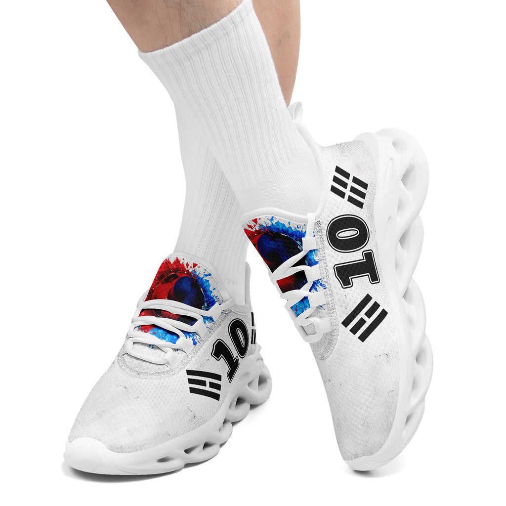 Custom South Korea 2026 World Cup Sneakers DIY Country Flag Running Shoes Lightweight Sport Shoes Gift for Football Fans Personalized Team Name and Logo FN003-F009054-1