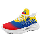 Custom Ecuador 2026 World Cup Sneakers DIY Country Flag Running Shoes Lightweight Sport Shoes Gift for Football Fans Personalized Team Name and Logo FN079-F009088-5