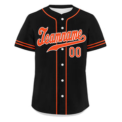 Custom Black Classic Style Orange Personalized Authentic Baseball Jersey UN002-bd0b00d8-b9