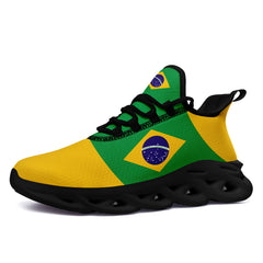 Custom 2026 World Cup Brazil Sneakers DIY Country Flag Running Shoes Lightweight Sport Shoes Gift for Football Fans Personalized Team Name and Logo FN003-F027045-2