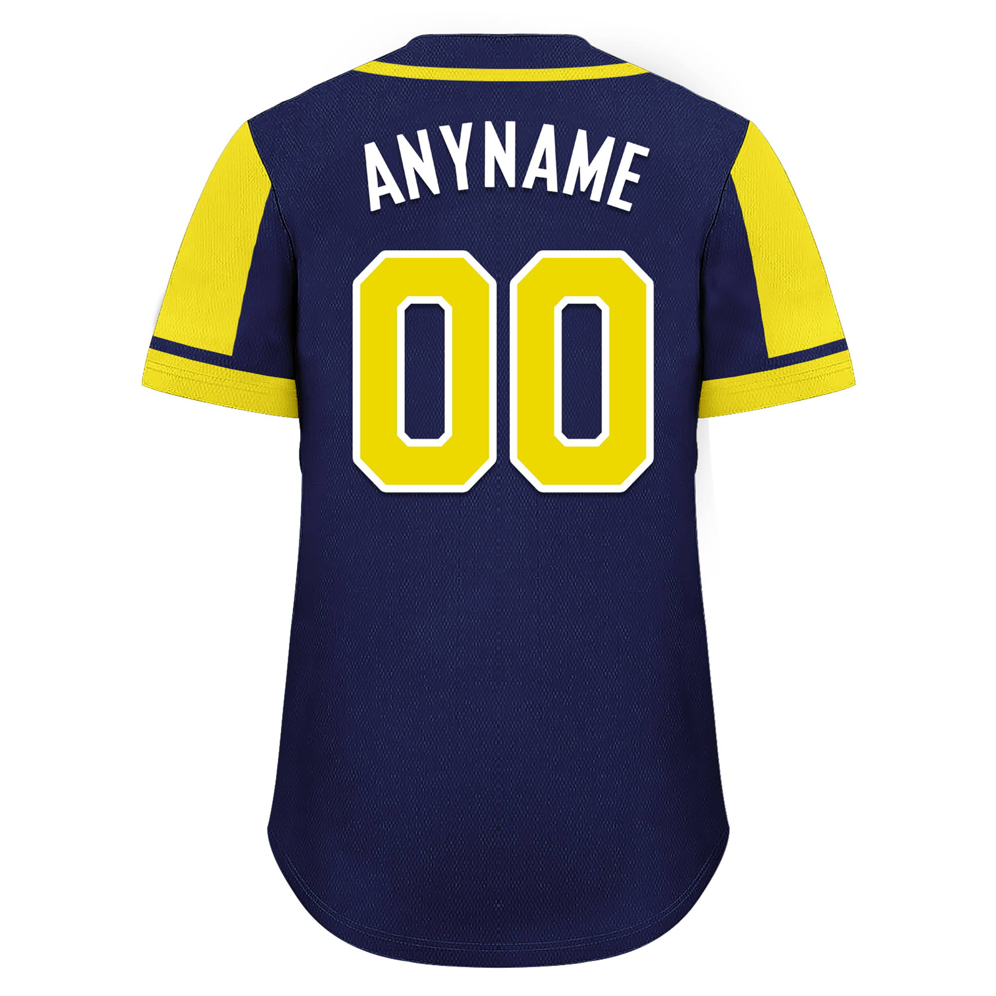 Custom Blue Yellow Raglan Sleeves Personalized Authentic Baseball Jersey BSBJ01-D017182