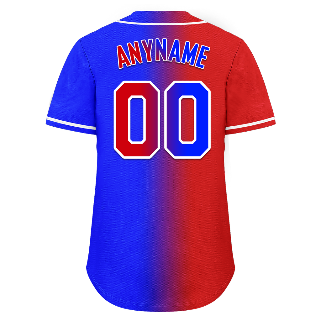 Custom Red Blue Gradient Fashion Personalized Authentic Baseball Jersey BSBJ01-D0a707b