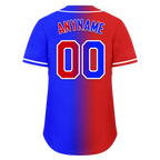 Custom Red Blue Gradient Fashion Personalized Authentic Baseball Jersey BSBJ01-D0a707b