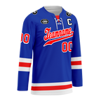 Custom Blue Red Personalized Hockey Jersey HCKJ01-D0a7007