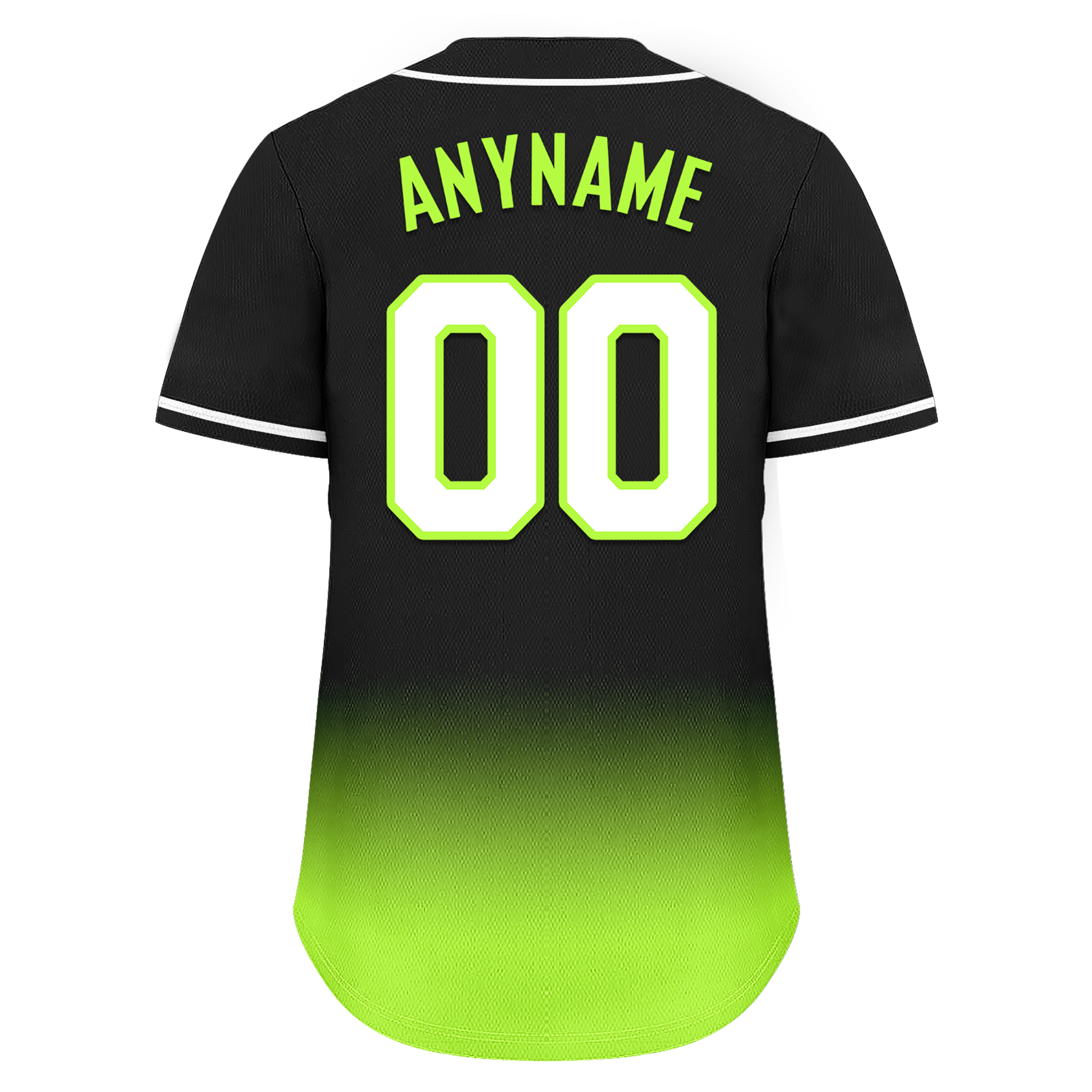 Custom Black Green Fade Fashion Personalized Authentic Baseball Jersey BSBJ01-D0a70e7