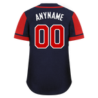 Custom Blue Red Raglan Sleeves Personalized Authentic Baseball Jersey BSBJ01-D017180