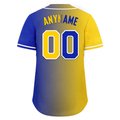 Custom Yellow Blue Gradient Fashion Personalized Authentic Baseball Jersey BSBJ01-D0a7098