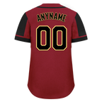 Custom Red Black Raglan Sleeves Personalized Authentic Baseball Jersey BSBJ01-D017162