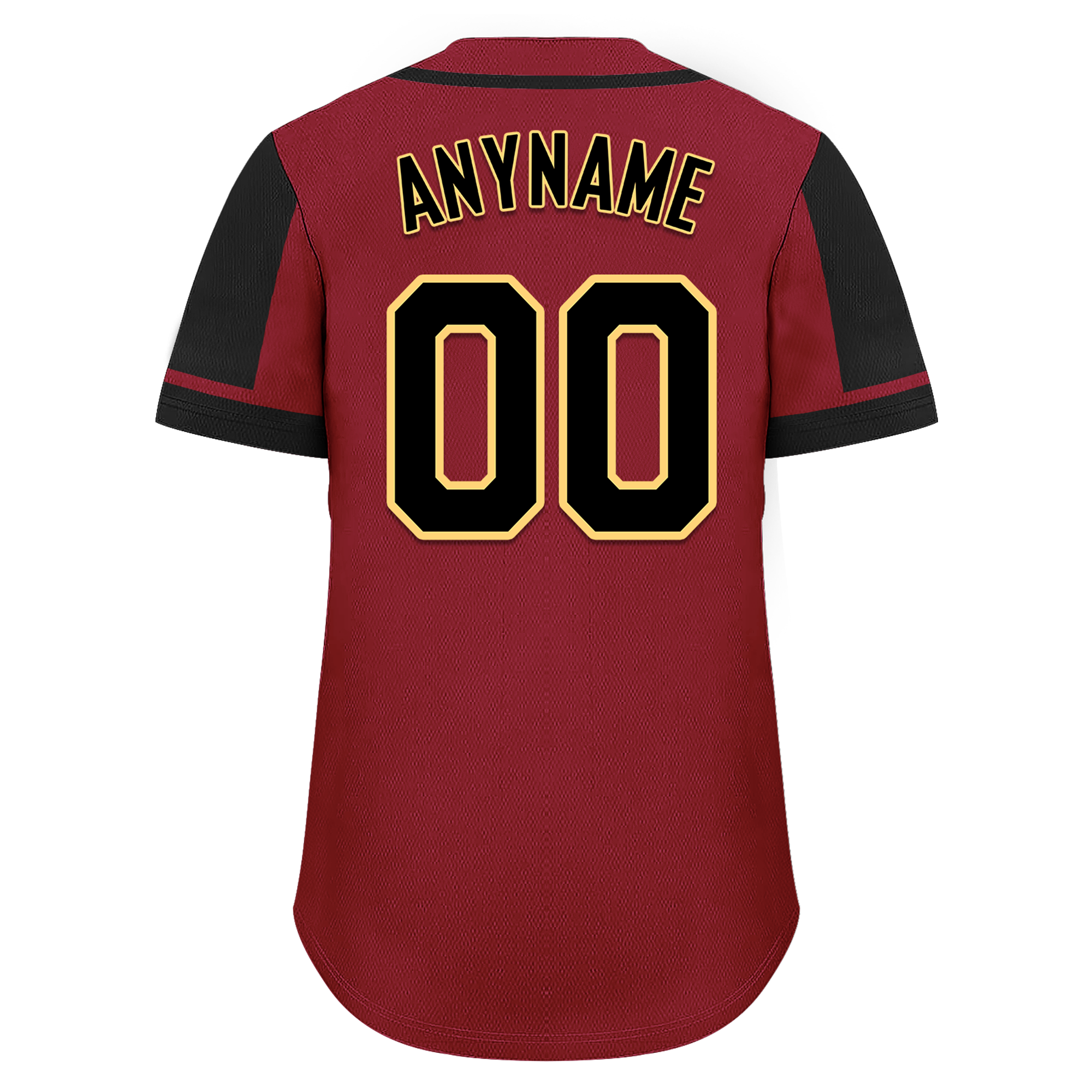 Custom Red Black Raglan Sleeves Personalized Authentic Baseball Jersey BSBJ01-D017162