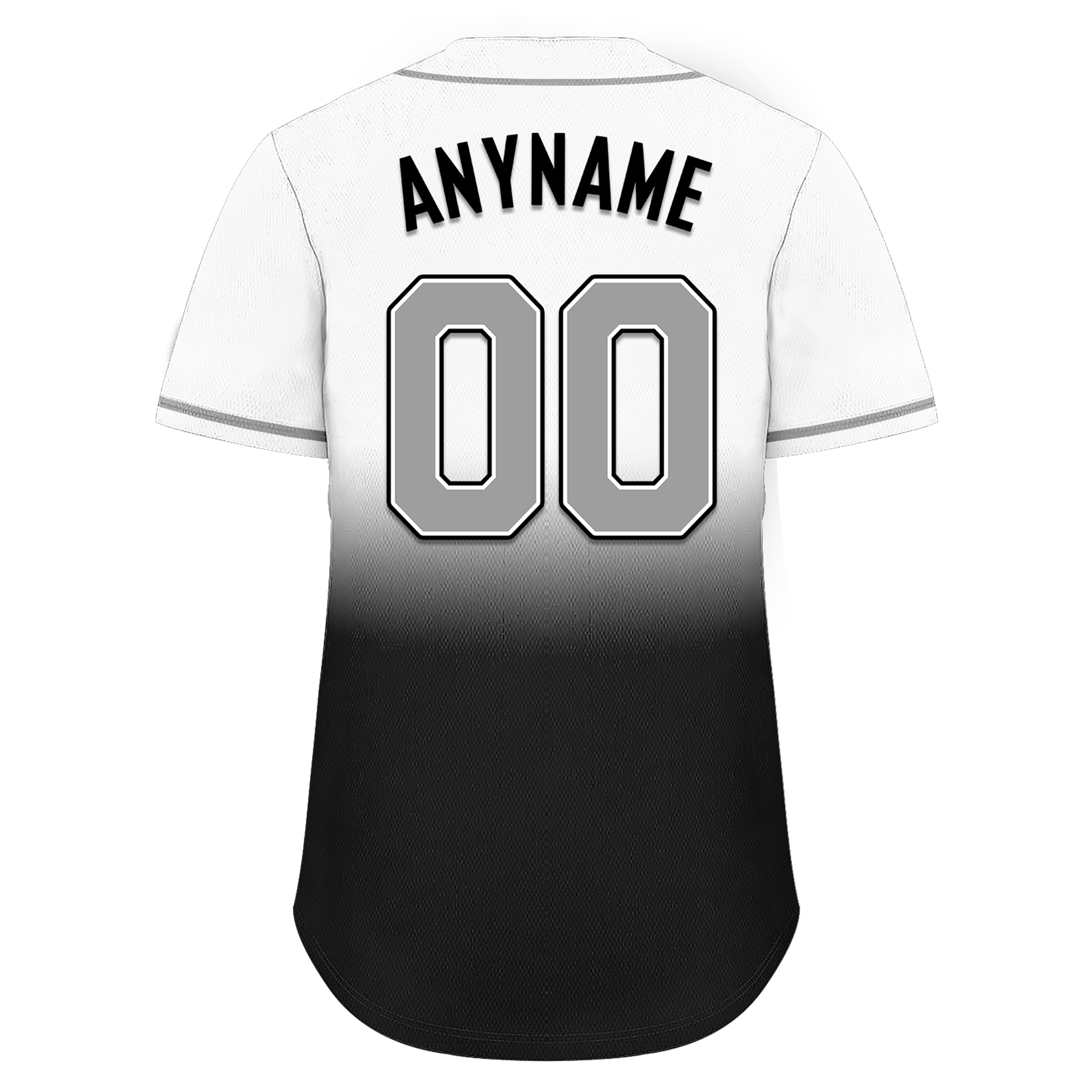 Custom Grey Black Fade Fashion Personalized Authentic Baseball Jersey BSBJ01-D0a70ee