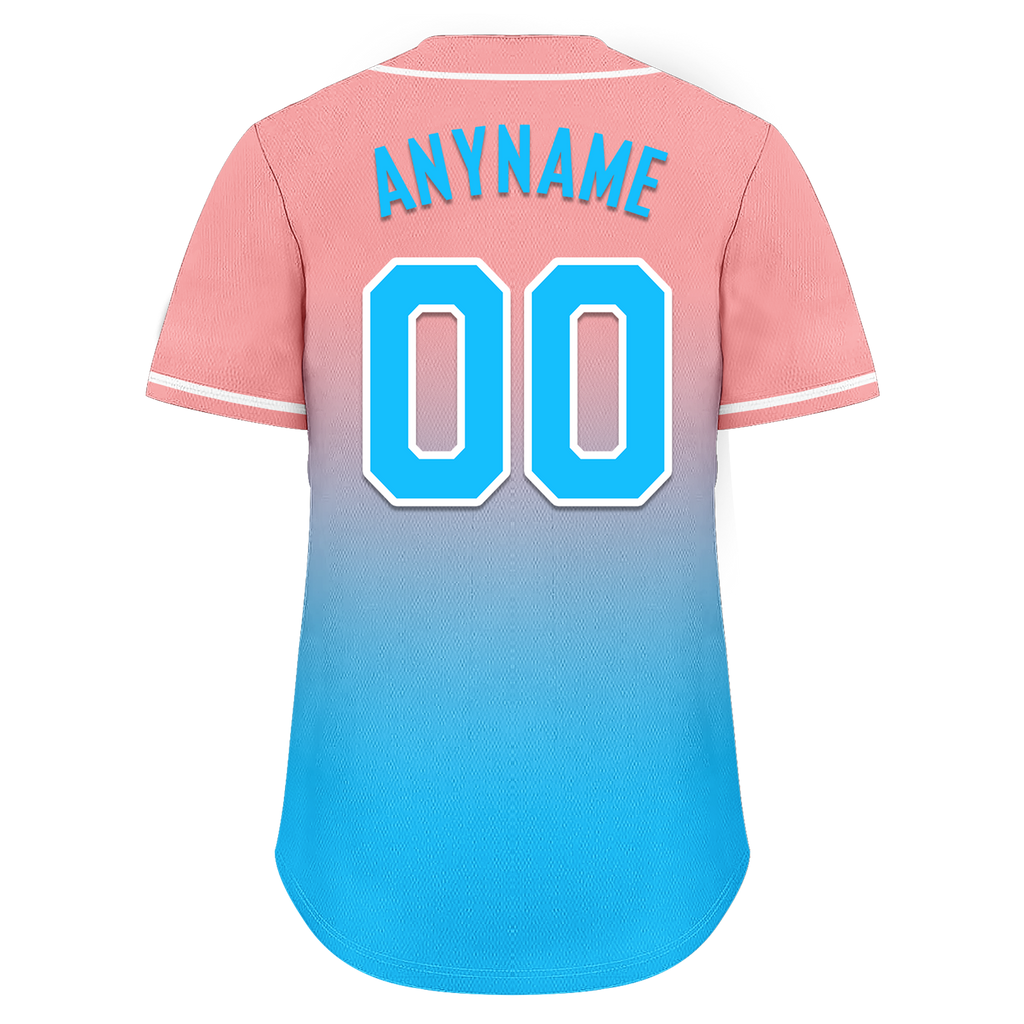 Custom Pink Blue Fade Fashion Personalized Authentic Baseball Jersey BSBJ01-D0a70f8